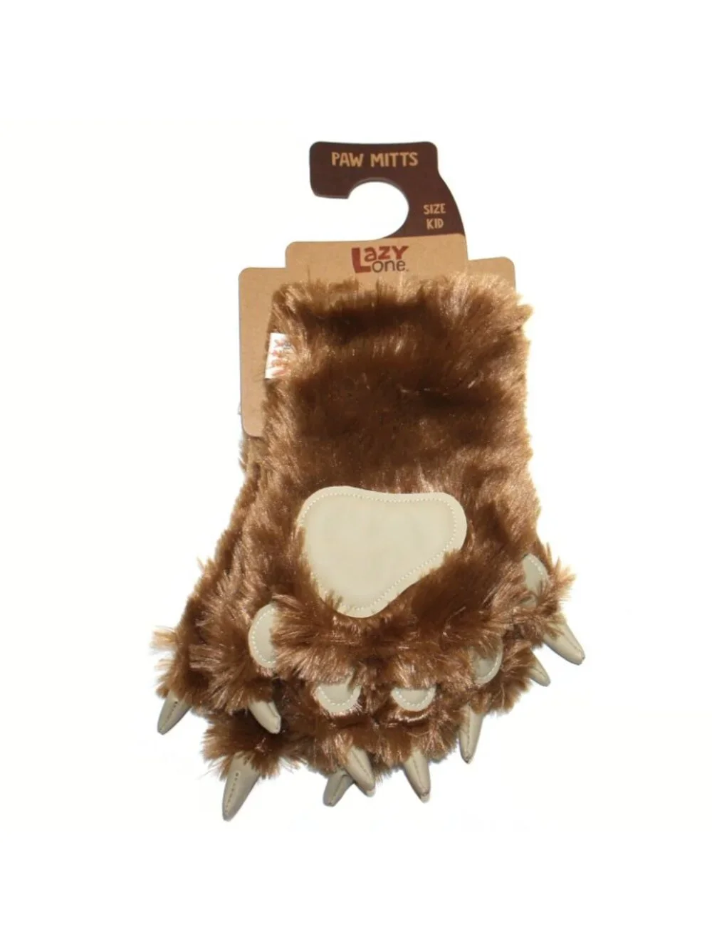 Lazy One Animal Paw Mittens Child One Size Soft Fur Unisex